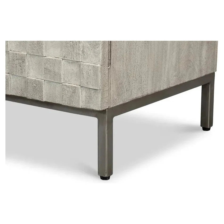 Cubist Four Door Credenza for Dining Room - LOOMLAN - Sarreid - Sideboards