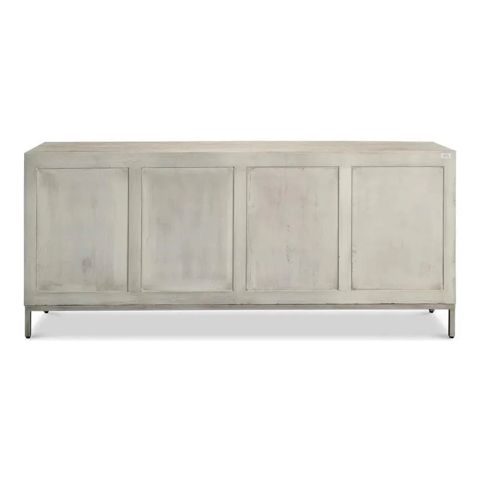 Cubist Four Door Credenza for Dining Room - LOOMLAN - Sarreid - Sideboards