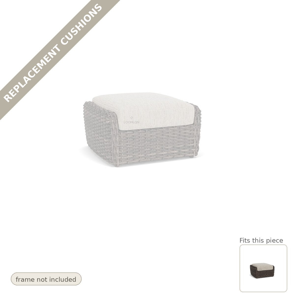 Cushions: Replacement Cushion For Largo Outdoor Ottoman - Heirloom Quality