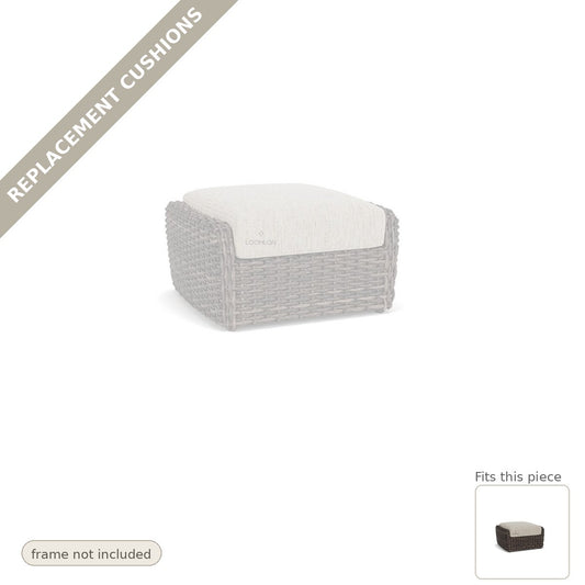 Cushions: Replacement Cushion For Largo Outdoor Ottoman - Heirloom Quality