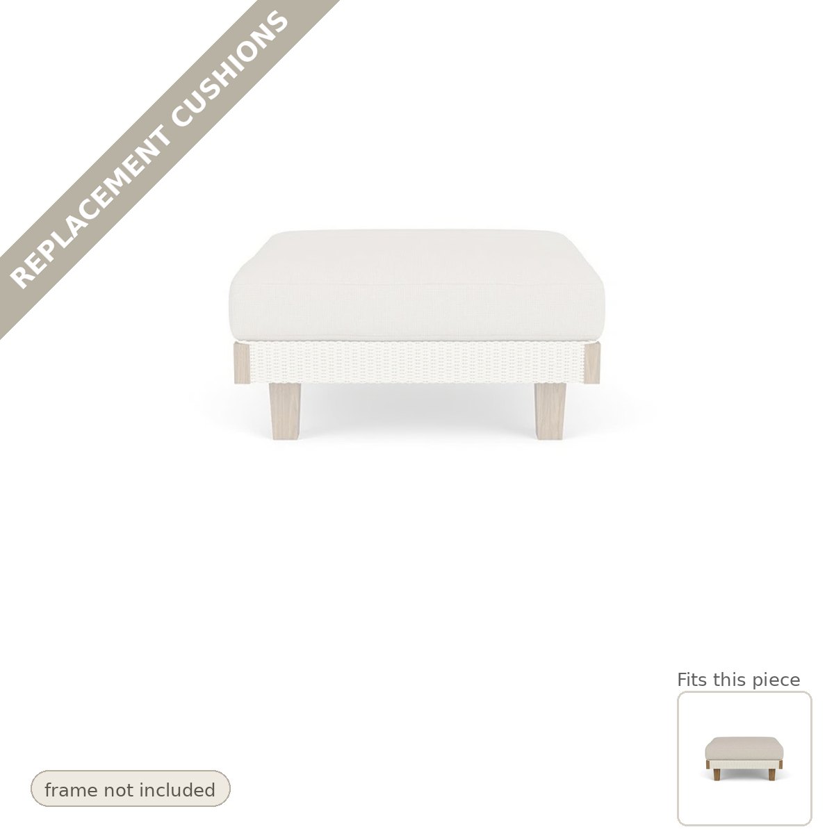 Cushions: Replacement Cushions For Catalina Sunbrella Ottoman - Heirloom Quality