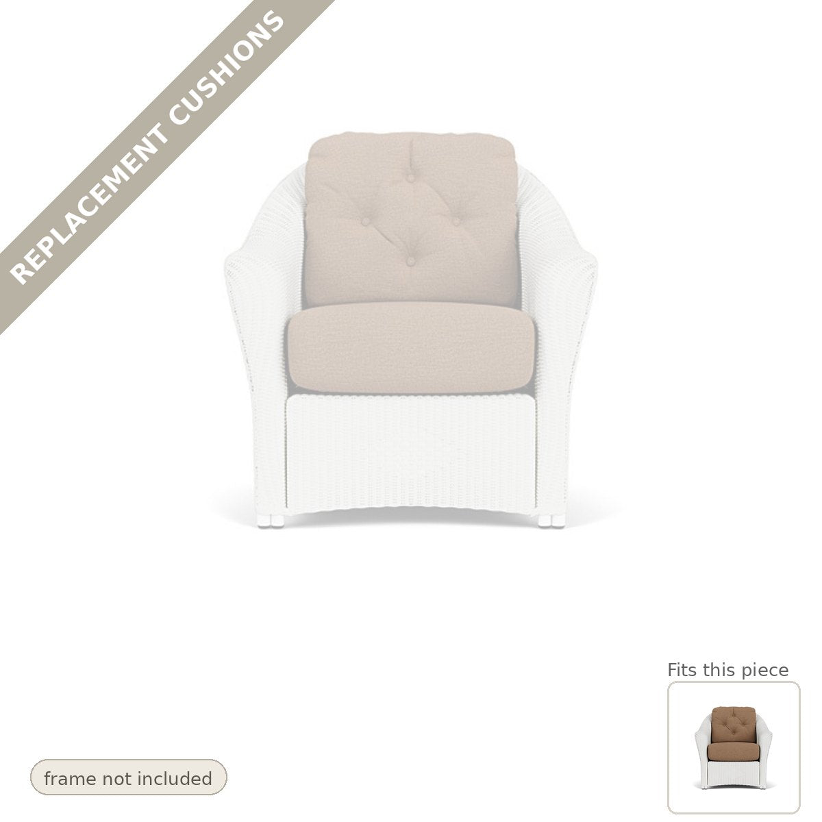 Cushions: Reflections Replacement Cushions for Lounge Chair - Heirloom Quality