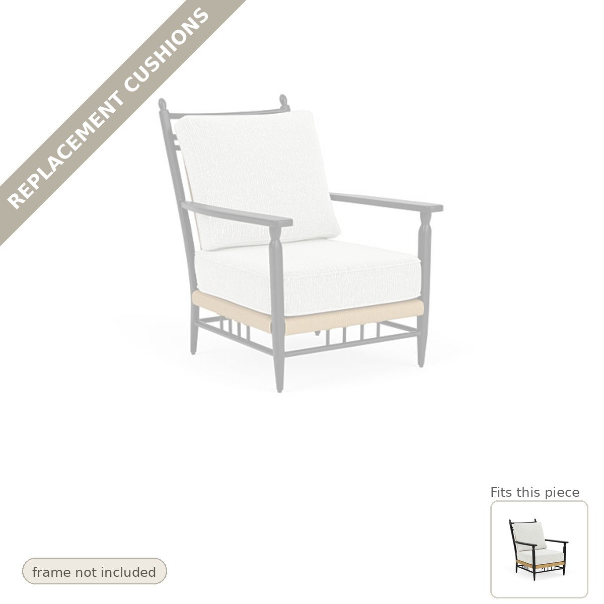 Cushions: Replacement Cushions For Low Country Lounge Chair - Heirloom Quality