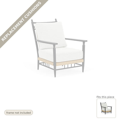 Cushions: Replacement Cushions For Low Country Lounge Chair - Heirloom Quality