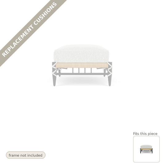 Cushions: Replacement Cushions For Low Country Outdoor Ottoman - Heirloom Quality