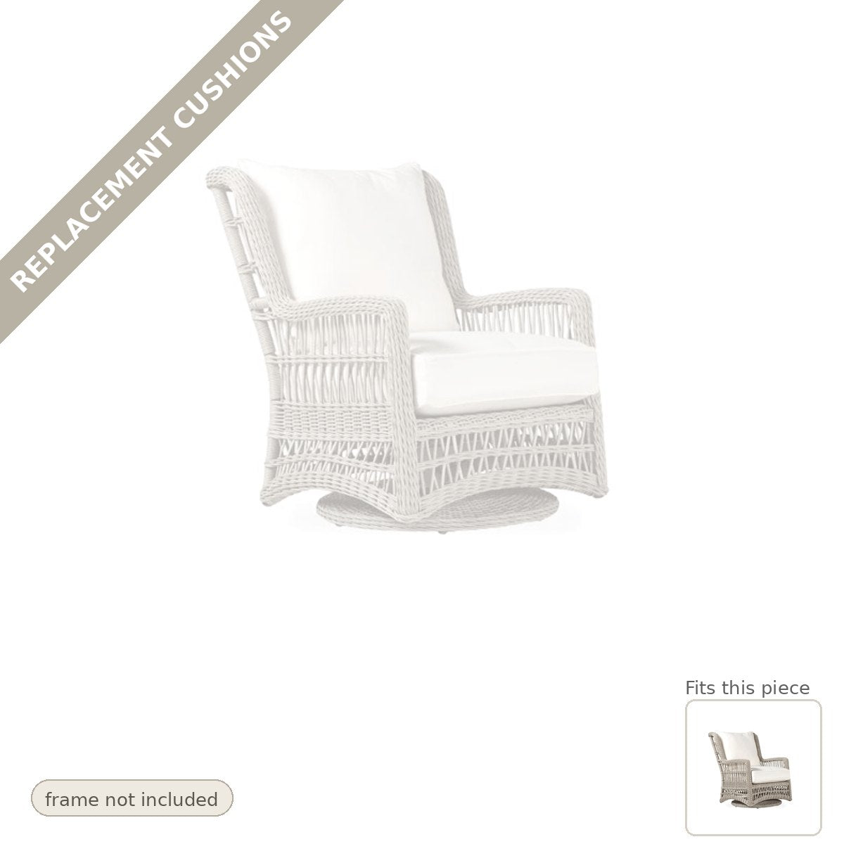 Cushions: Replacement Cushion for Mackinac High Back Swivel Chair - Heirloom Quality