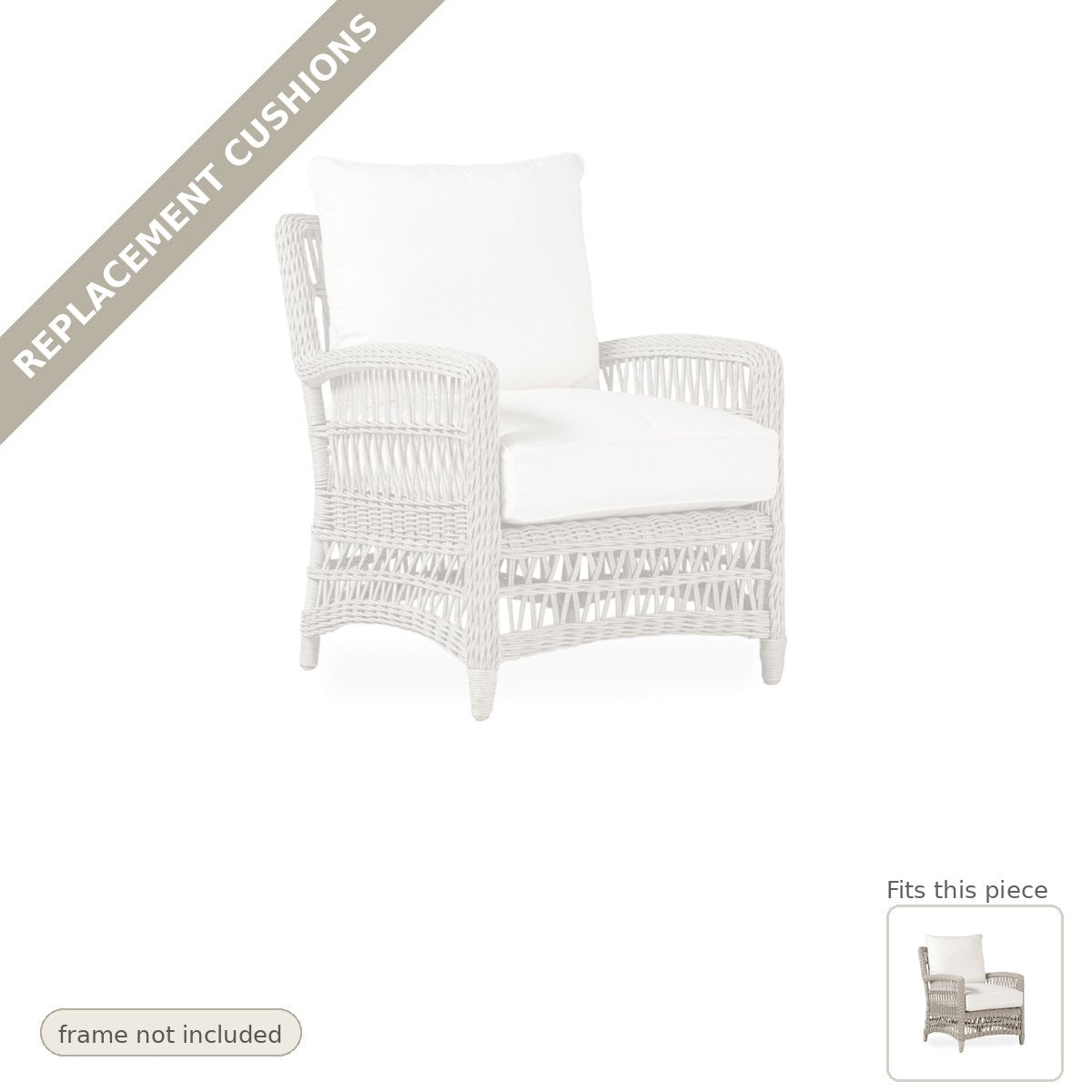 Cushions: Replacement Cushions for Mackinac Lounge Chair Outdoor - Heirloom Quality