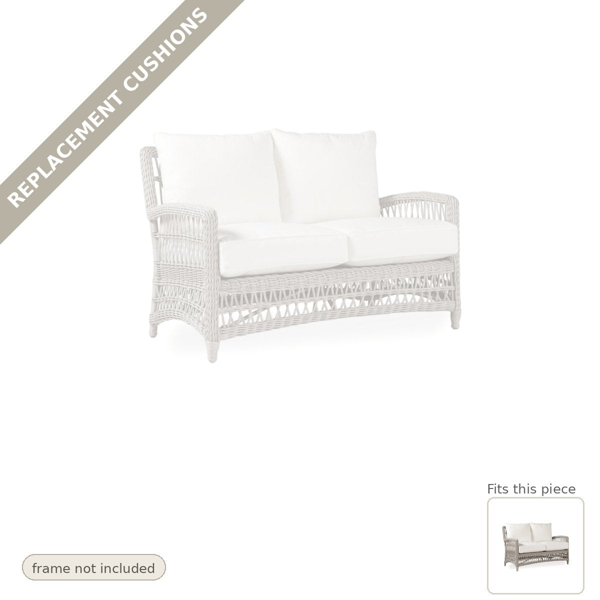 Cushions: Replacement Cushions for Mackinac Loveseat Outdoor - Heirloom Quality