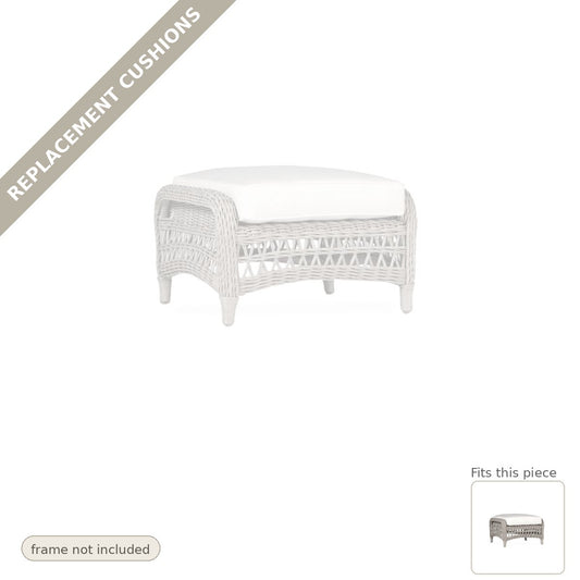 Cushions: Replacement Cushions for Mackinac Ottoman Outdoor - Heirloom Quality