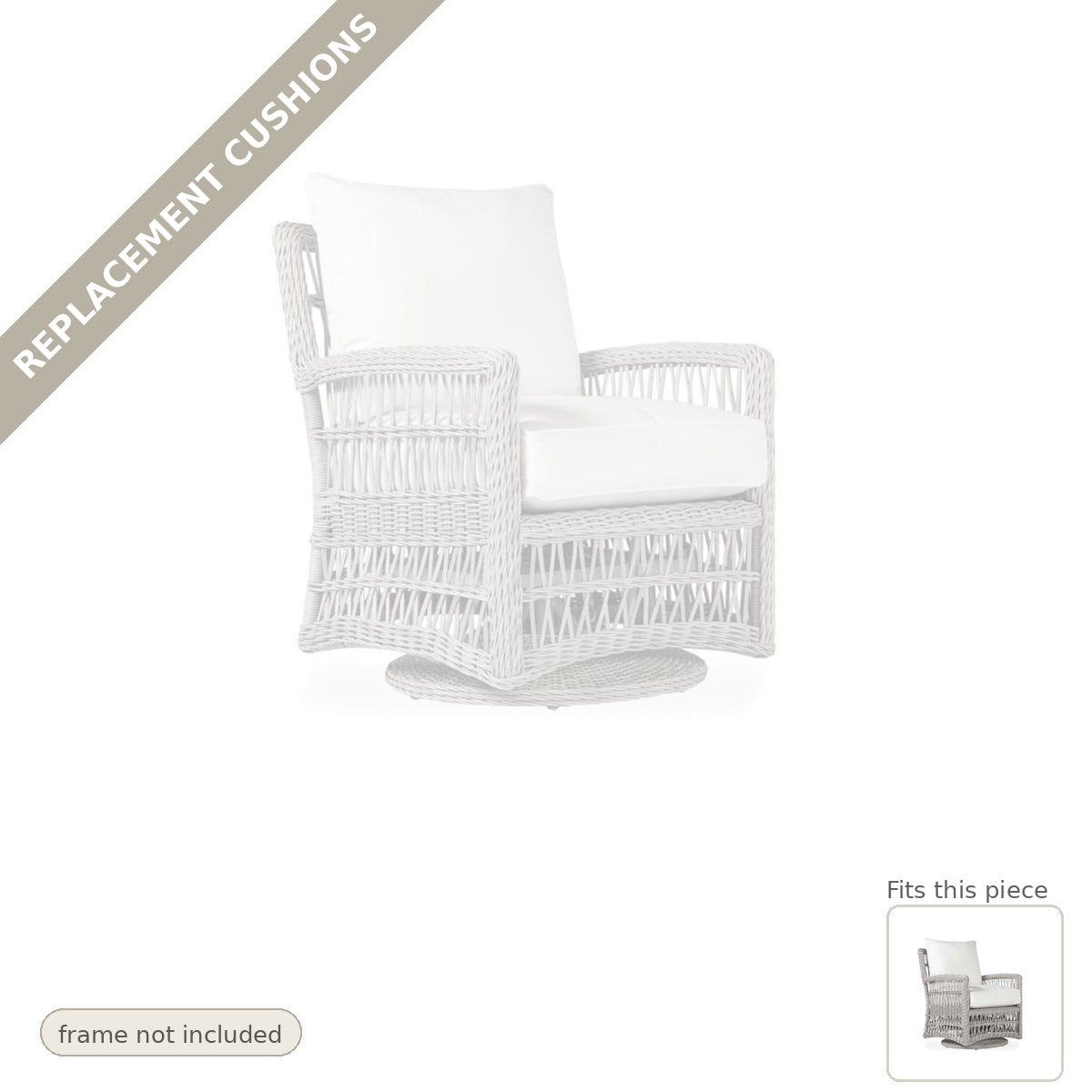 Cushions: Replacement Cushions for Mackinac Swivel Glider Chair - Heirloom Quality
