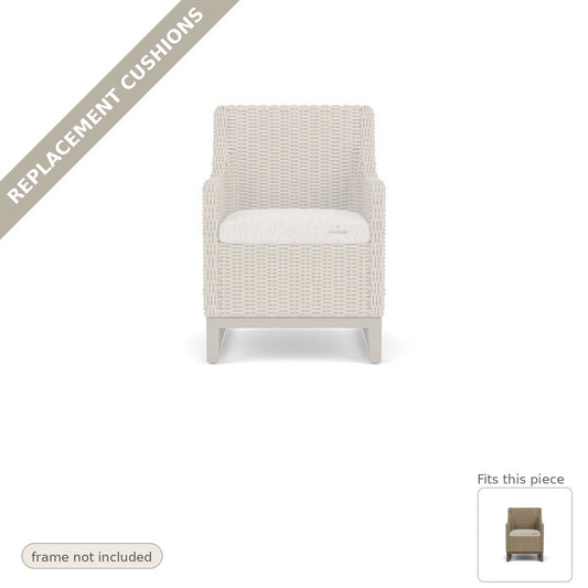 Cushions: Milan Outdoor Replacement Cushion For Dining Armchair - Heirloom Quality