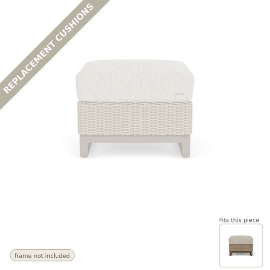 Cushions: Milan Outdoor Sunbrella Replacement Cushion For Ottoman - Heirloom Quality