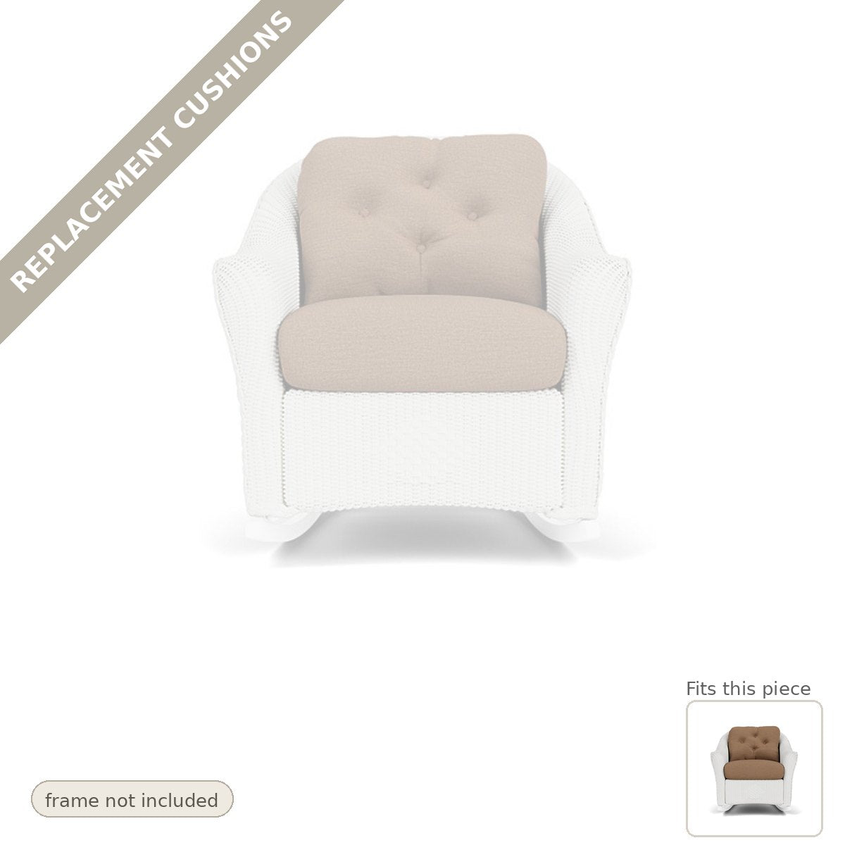 Cushions: Reflections Replacement Cushions for Lounge Rocker - Heirloom Quality