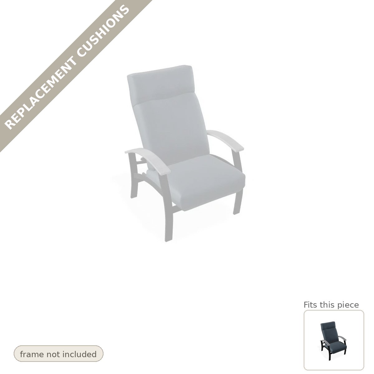 Cushions: Replacement Cushions, Belle Isle Deep Seat High Back Adjustable Outdoor Chair