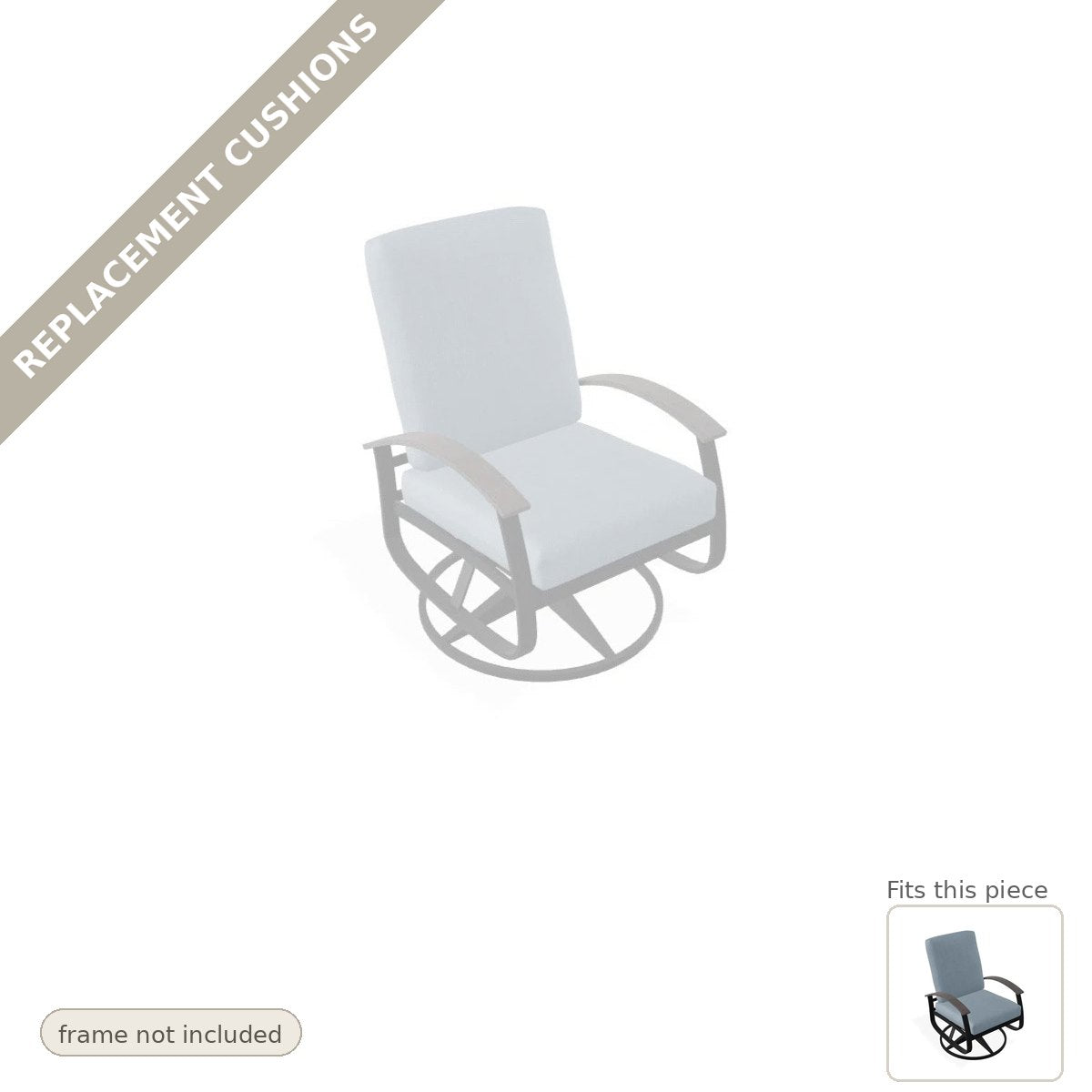 Cushions: Replacement Cushions, Belle Isle Deep Seat Swivel Outdoor Rocker