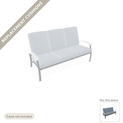 Cushions: Replacement Cushions, Belle Isle Deep Seat Three-Seater Outdoor Sofa