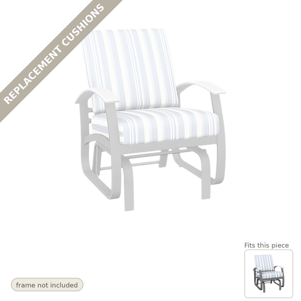 Cushions: Replacement Cushions, Belle Isle Deep Seat Cushion Single-Seat Outdoor Glider