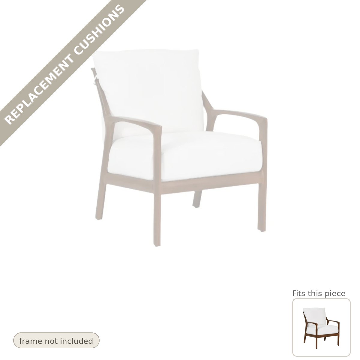 Cushions: Replacement Cushions, Castelle Berkeley Outdoor Lounge Chair Made USA