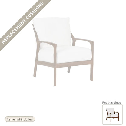 Cushions: Replacement Cushions, Castelle Berkeley Outdoor Lounge Chair Made USA