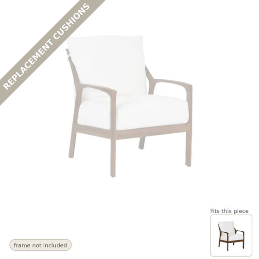 Cushions: Replacement Cushions, Castelle Berkeley Outdoor Lounge Chair Made USA