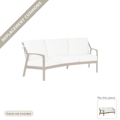 Cushions: Replacement Cushions, Castelle Berkeley Crescent Curved Outdoor Couch Deep