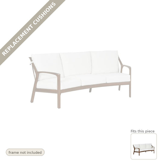 Cushions: Replacement Cushions, Castelle Berkeley Crescent Curved Outdoor Couch Deep