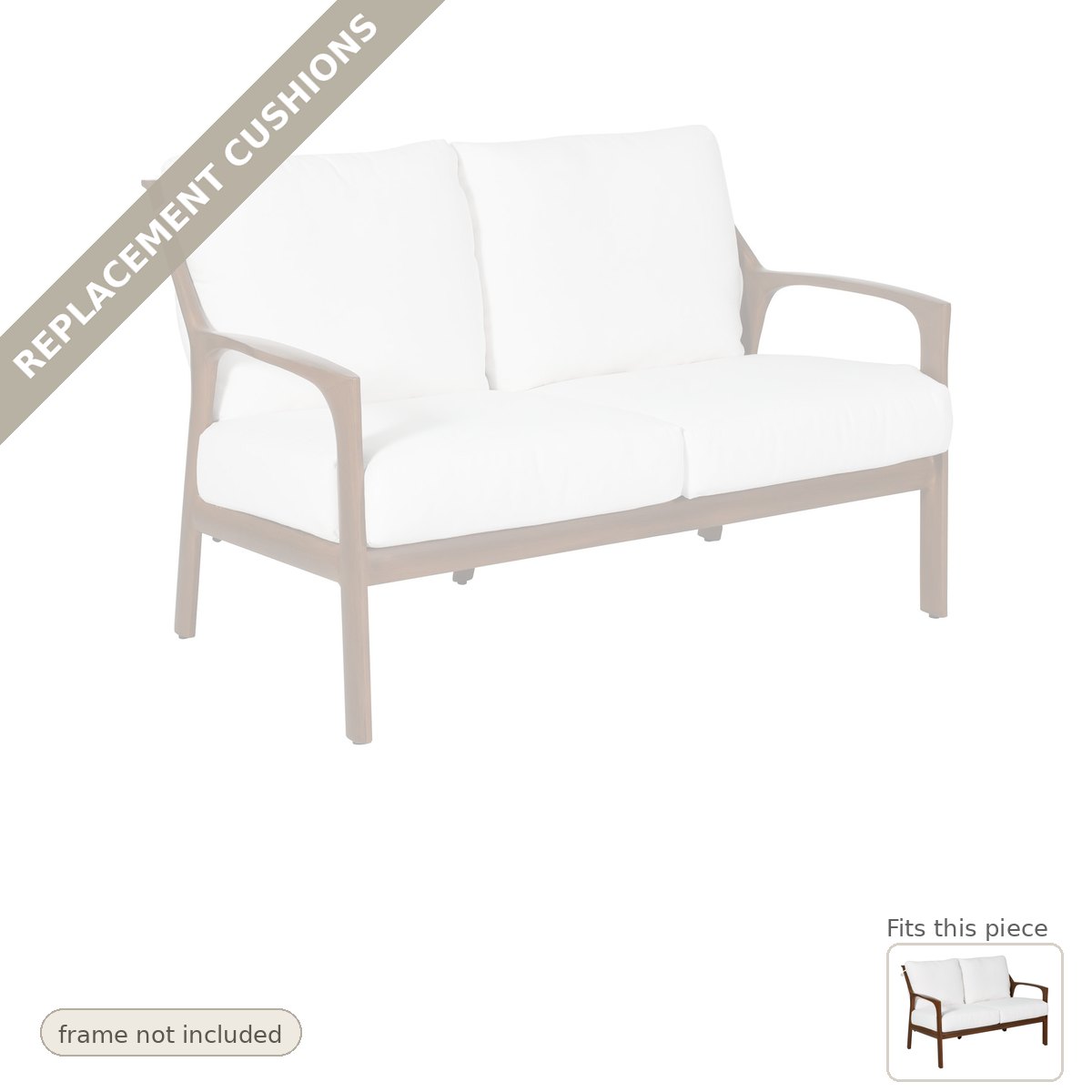 Cushions: Replacement Cushions, Castelle Berkeley Outdoor Loveseat