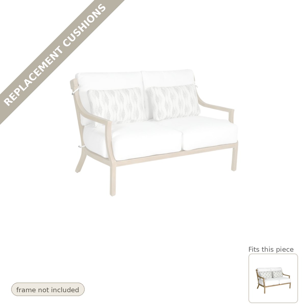 Cushions: Replacement Cushions, Nicoya Deep Seating Cushioned Loveseat