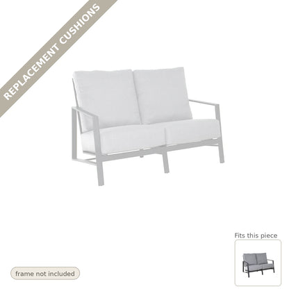 Cushions: Replacement Cushions, Castelle Prism Loveseat Deep Made in USA