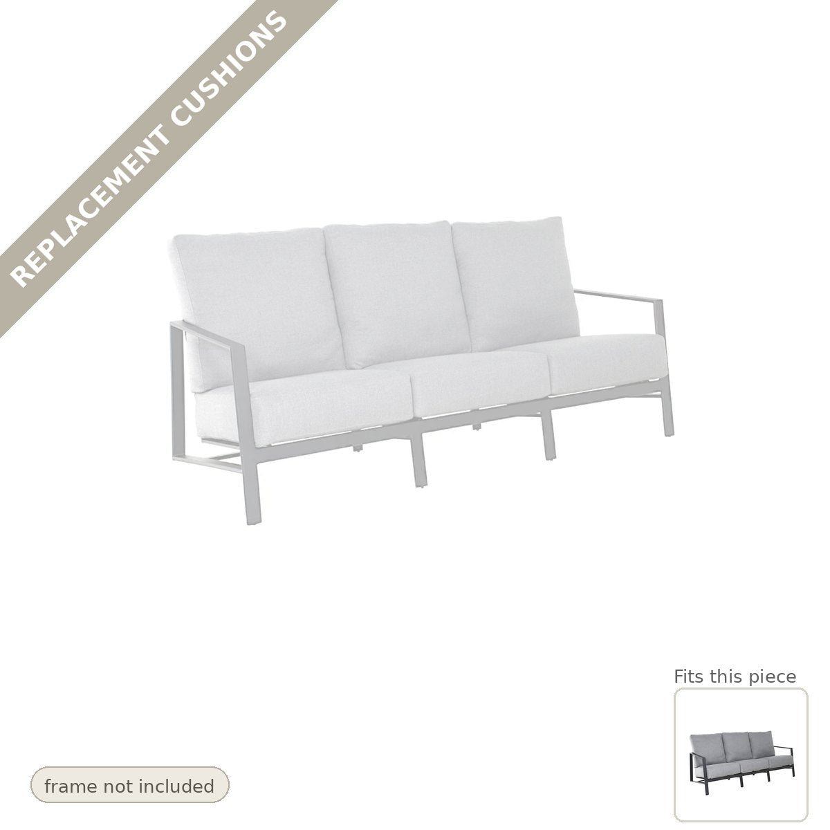 Cushions: Replacement Cushions, Castelle Prism Sofa High Back Deep 3-Seater