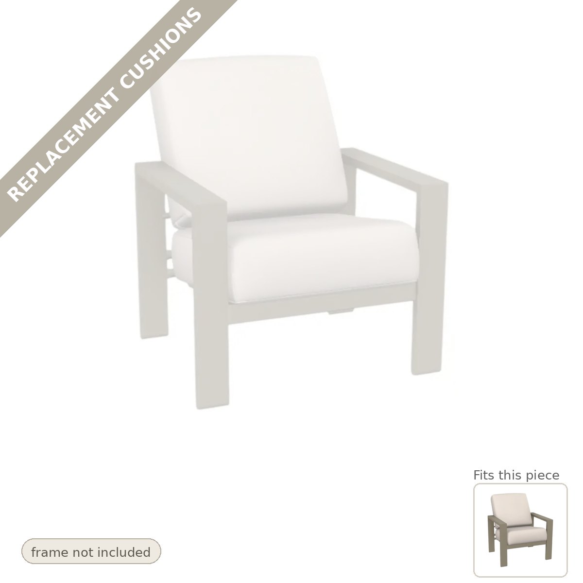 Cushions: Replacement Cushions, Larssen Deep Seat Cushion Outdoor Arm Chair