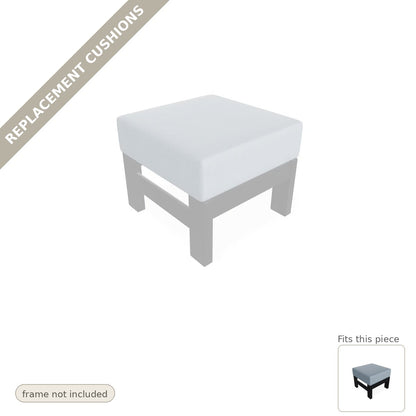 Cushions: Replacement Cushions, Leeward Deep Seat Cushion Outdoor Ottoman With 2 Outdoor Ottoman Clips