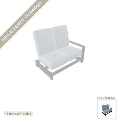 Cushions: Replacement Cushions, Leeward Deep Seat Left Two-Seat Outdoor Sectional With Motion