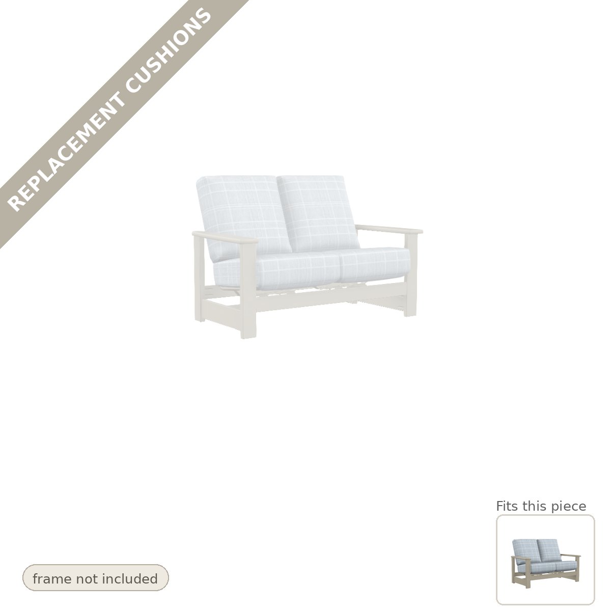 Cushions: Replacement Cushions, Leeward Deep Seat Outdoor Loveseat with Independent Hidden Motion