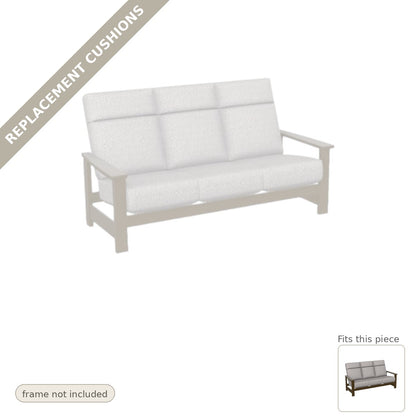 Cushions: Replacement Cushions, Leeward Deep Seat High Back Three-Seat Outdoor Sofa