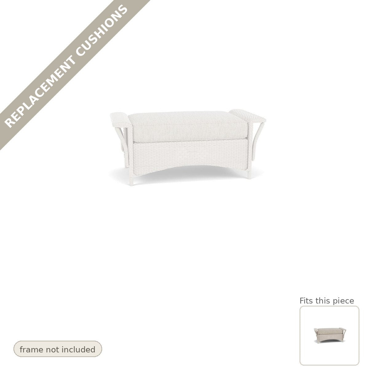 Cushions: Replacement Cushions for Nantucket Large Ottoman - Heirloom Quality