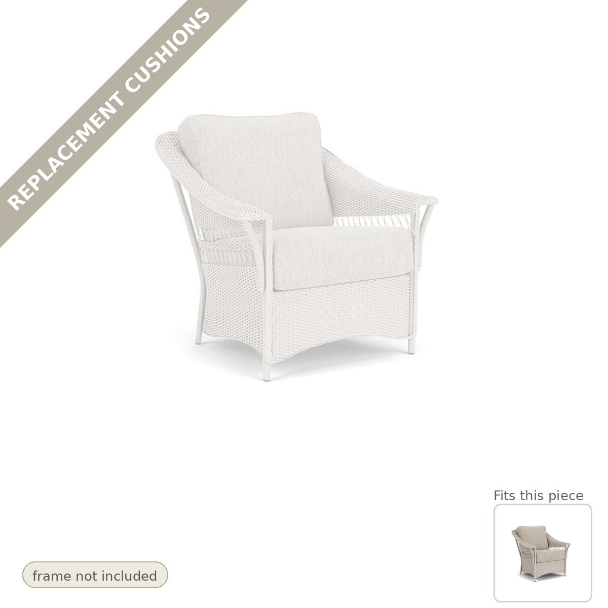 Cushions: Replacement Cushions for Nantucket Lounge Chair - Heirloom Quality