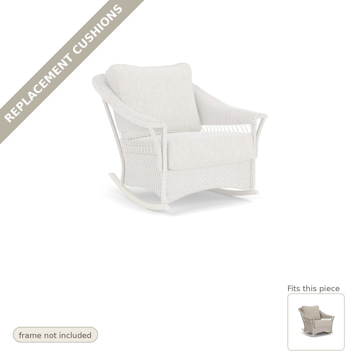 Cushions: Replacement Cushions for Nantucket Lounge Rocker - Heirloom Quality