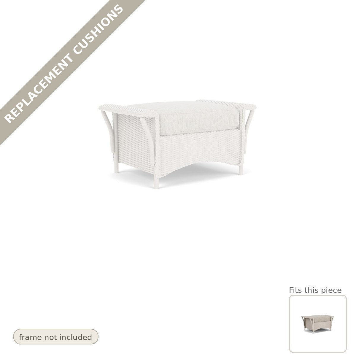 Cushions: Replacement Cushions for Nantucket Ottoman - Heirloom Quality