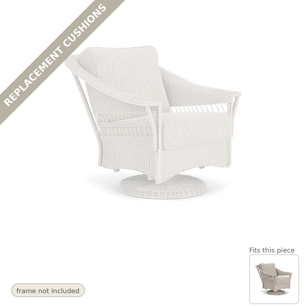 Cushions: Replacement Cushion for Nantucket Swivel Chair - Heirloom Quality