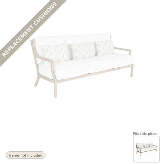 Cushions: Replacement Cushions, Nicoya Cushioned Deep Seating 3 Seater Sofa