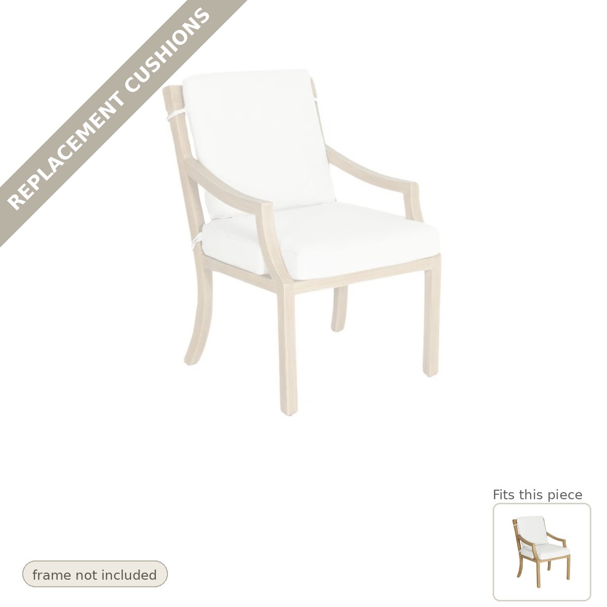 Cushions: Replacement Cushions, Nicoya Formal Arm Dining Chair Outdoor Living Castelle