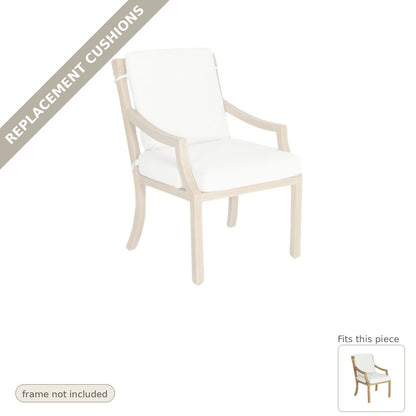 Cushions: Replacement Cushions, Nicoya Formal Arm Dining Chair Outdoor Living Castelle