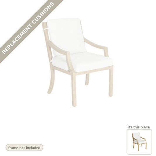 Cushions: Replacement Cushions, Nicoya Formal Arm Dining Chair Outdoor Living Castelle