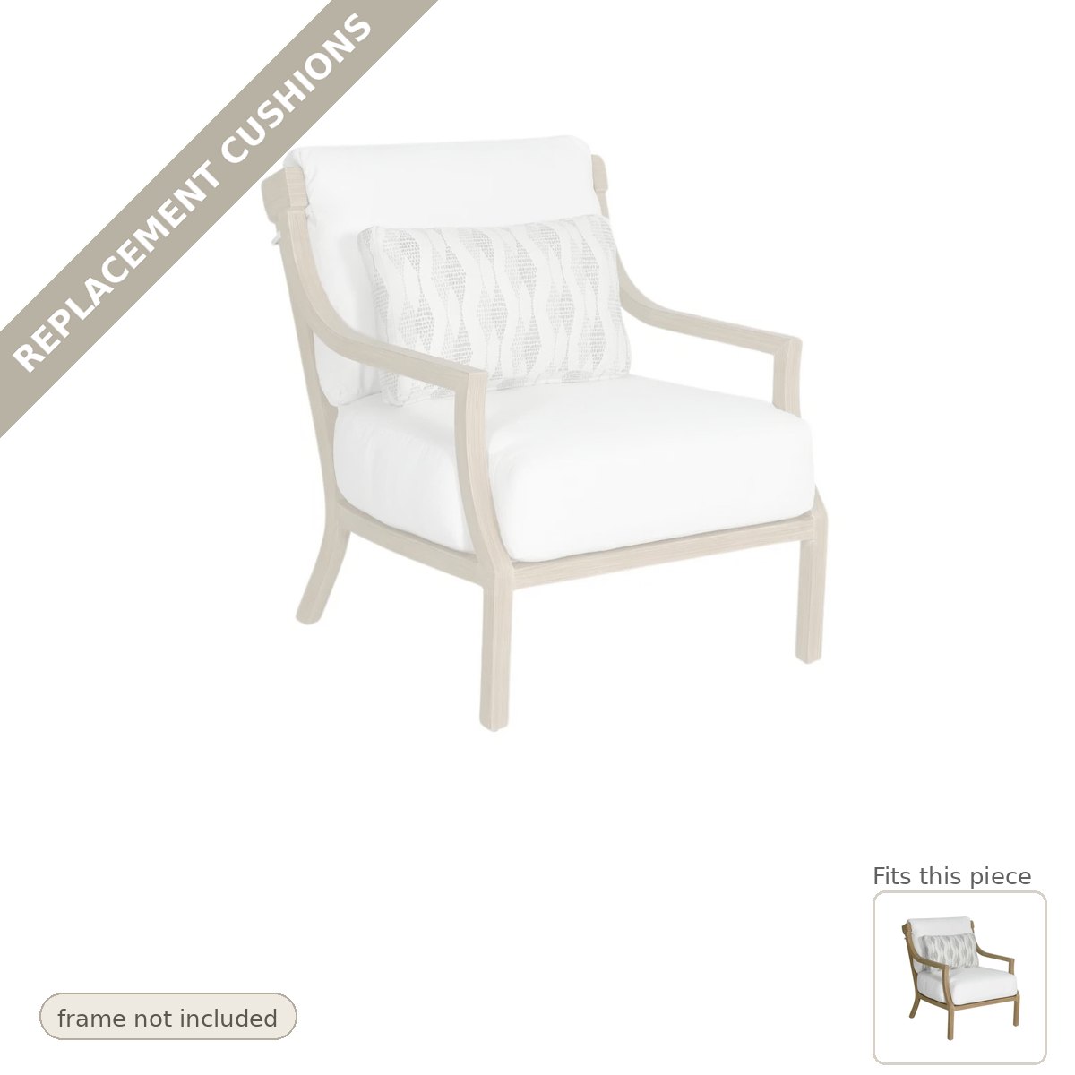 Cushions: Replacement Cushions, Nicoya Cushioned Lounge Chair Sunbrella Cushions