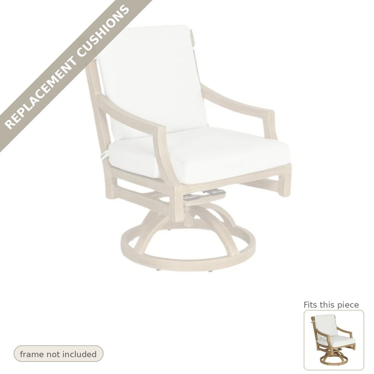 Cushions: Replacement Cushions, Nicoya Formal Arm Dining Chair Swivel Rocker