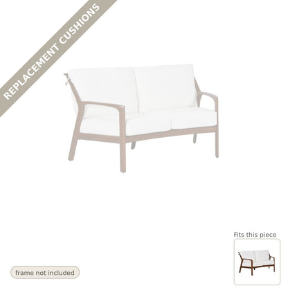 Cushions: Replacement Cushions, Castelle Berkeley Crescent Curved Outdoor Loveseat Deep