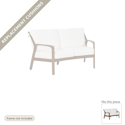 Cushions: Replacement Cushions, Castelle Berkeley Crescent Curved Outdoor Loveseat Deep
