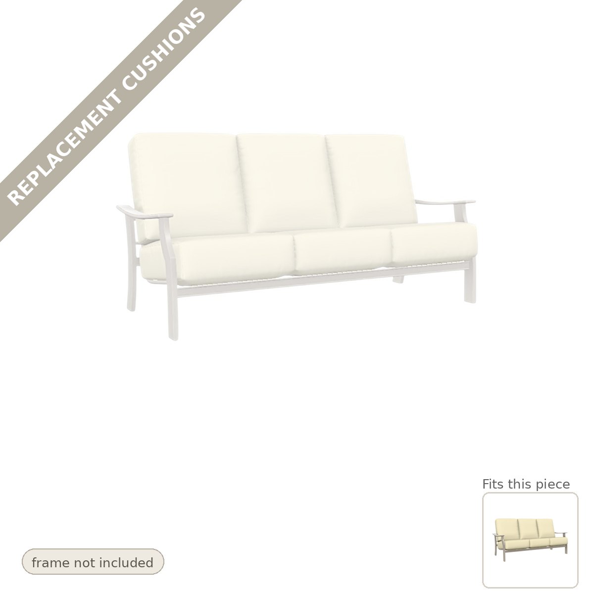 Cushions: Replacement Cushions, St. Catherine Cushion Deep Seat Outdoor Sofa