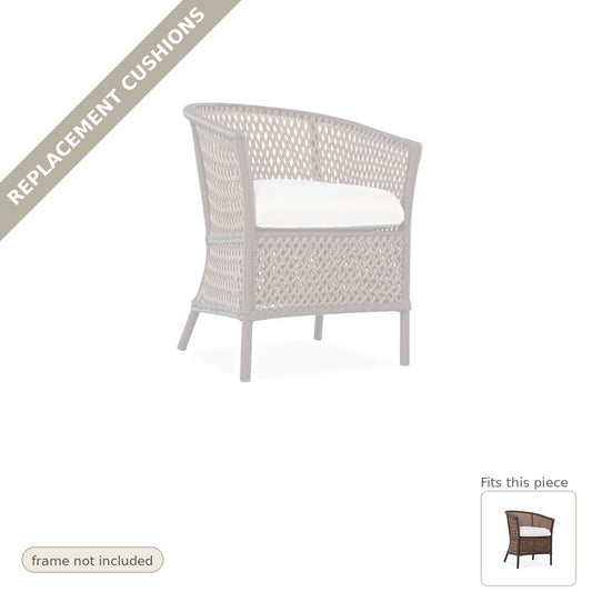 Cushions: Replacement Cushion Grand Traverse Barrel Dining Chair - Heirloom Quality